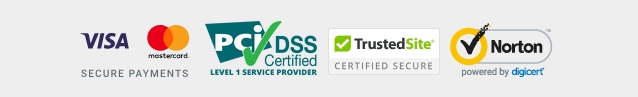 Secure payments – Visa, Mastercard, PCI DSS, TrustedSite, Norton